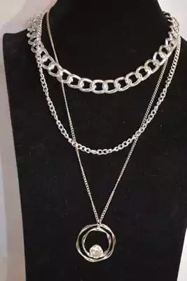 sautoire multi chaine Argent