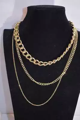 sautoire multi chaine Or