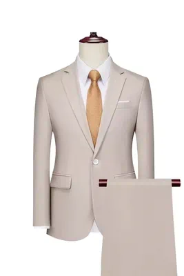 Costume de la maison La Sartoria slim-fit taille 48 veste - 40 pantalon Beige