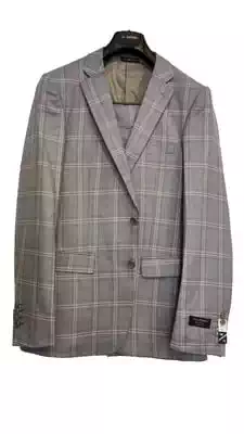 Costume de la maison La Sartoria slim-fit taille 52 veste - 44 pantalon Carreaux