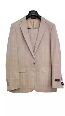 Costume de la maison La Sartoria slim-fit taille 50 veste - 42 pantalon Carreaux rose