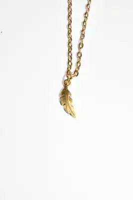 Collier feuille palme Or