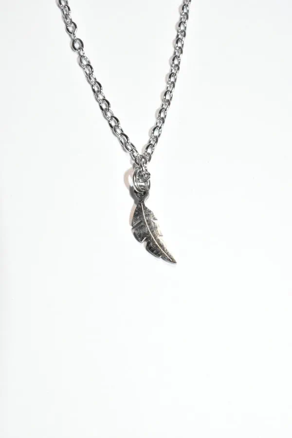 Collier feuille palme Argent