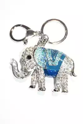 porte-cle éléphant multicolore
