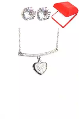 Coffret rouge Coeur Argent