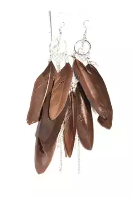 Boucle-d-oreille Plume unie