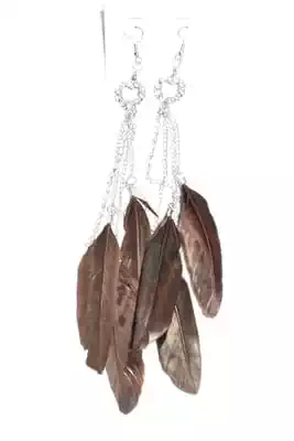 Boucle-d-oreille Plume unie