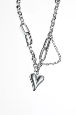 Collier Coeur Argent C23EA 