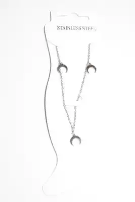 Chevillere chaine de cheville lune Argent