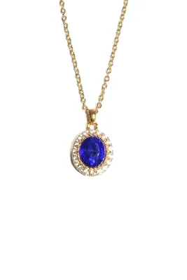 Pendentif pierre bleu Or
