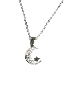 Pendentif lune Argent