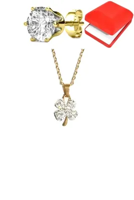 Coffret rouge trèfle Or