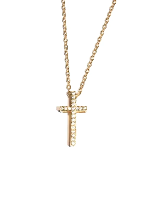 Pendentif croix chapelet Or