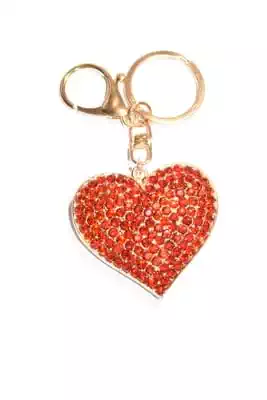 porte-cle Coeur multicolore