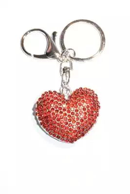 porte-cle Coeur multicolore