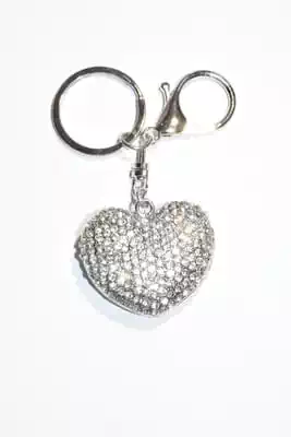porte-cle Coeur multicolore