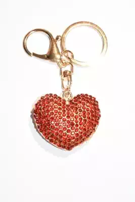 porte-cle Coeur multicolore