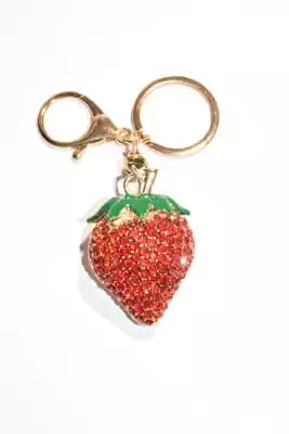 porte-cle fraise multicolore