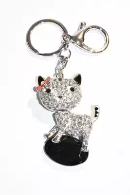 porte-cle chat multicolore