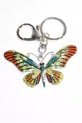 porte-cle papillon multicolore