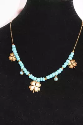 Collier trèfle or