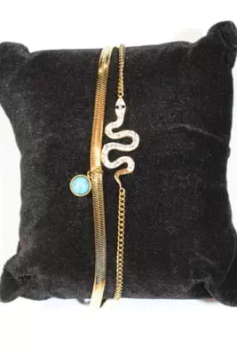 Bracelet serpent Or