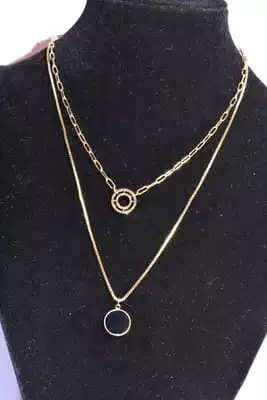 Collier rond cercle or