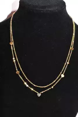 Collier coeur or