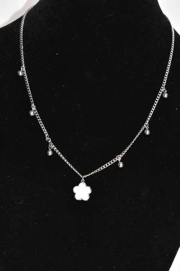 Collier fleur Argent