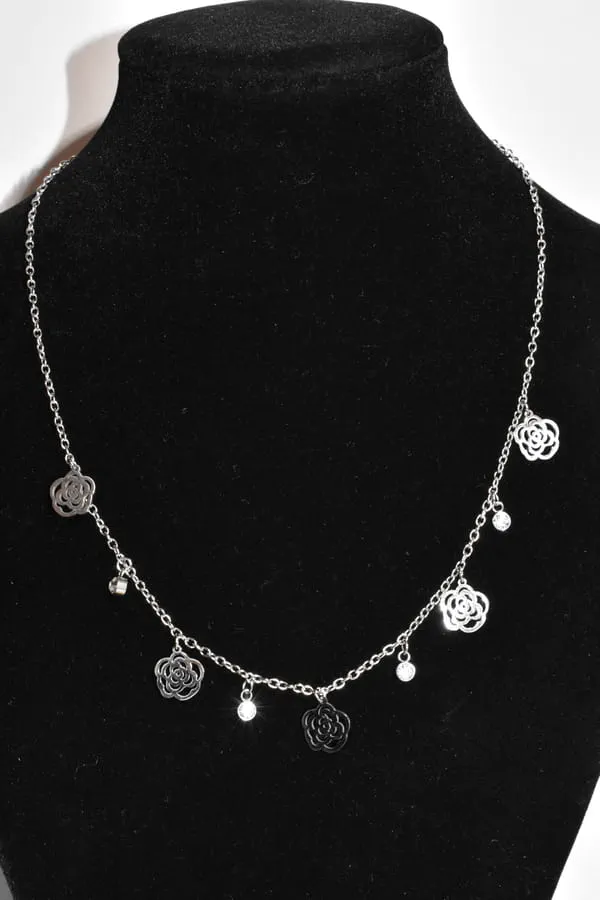 Collier fleur Argent