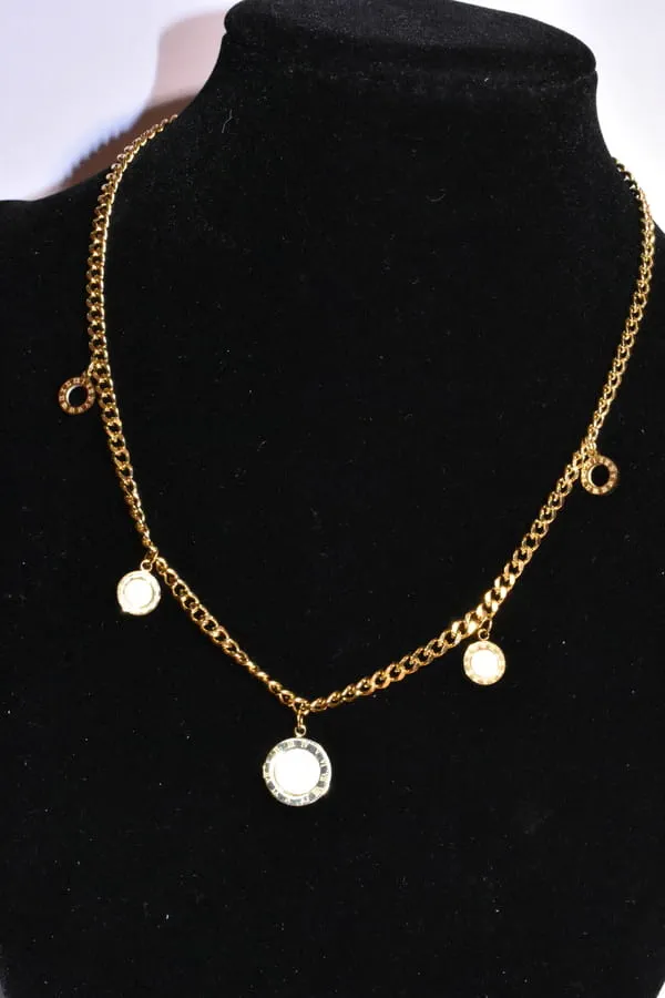 Collier rond cercle or