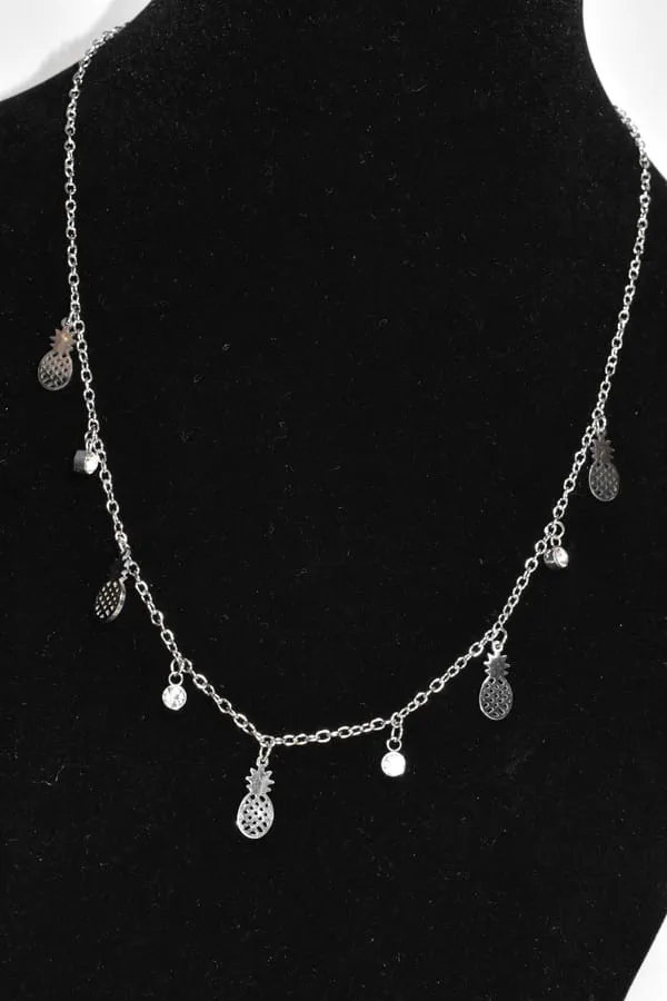 Collier ananas Argent