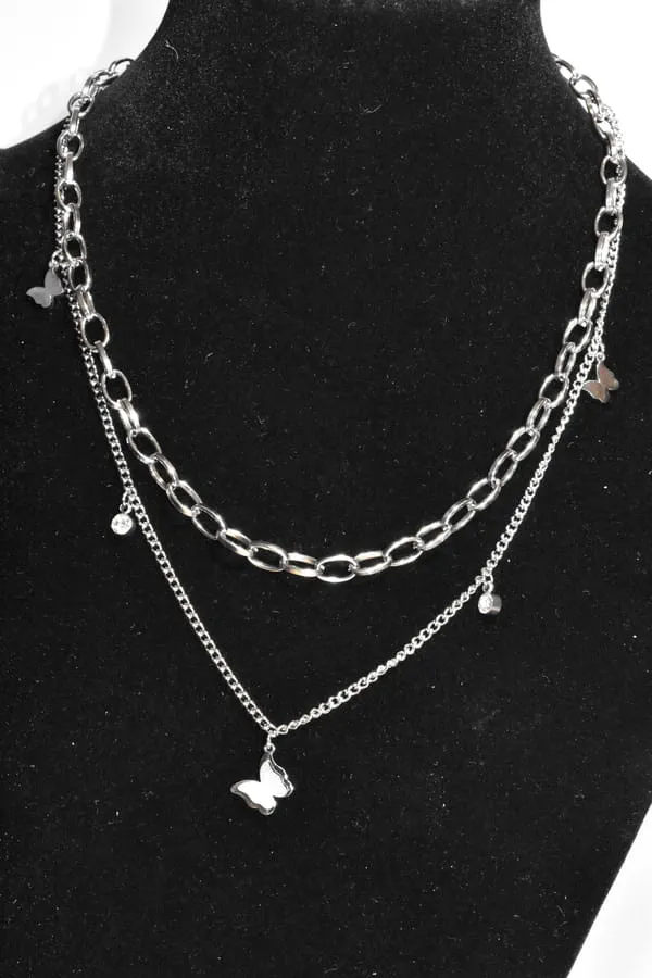 Collier papillon Argent