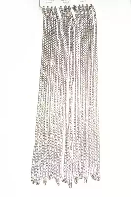 Collier lot de 12 chaînes en acier inoxydable 50 cm Argent