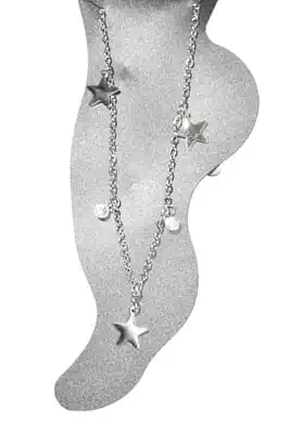 Chevillere Chaîne de cheville étoile Argent