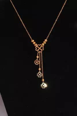 Collier tréfle or