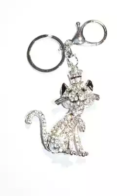 porte-cle chat multicolore