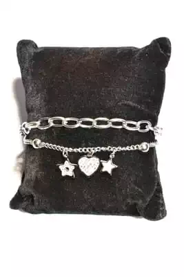 Bracelet coeur étoile Argent