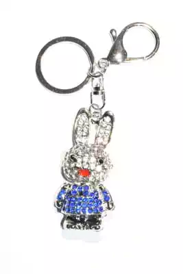 porte-cle lapin multicolore