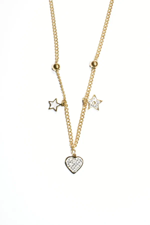 Collier coeur or