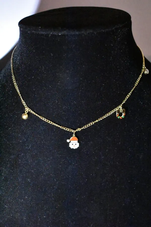 Collier Père Noël Or