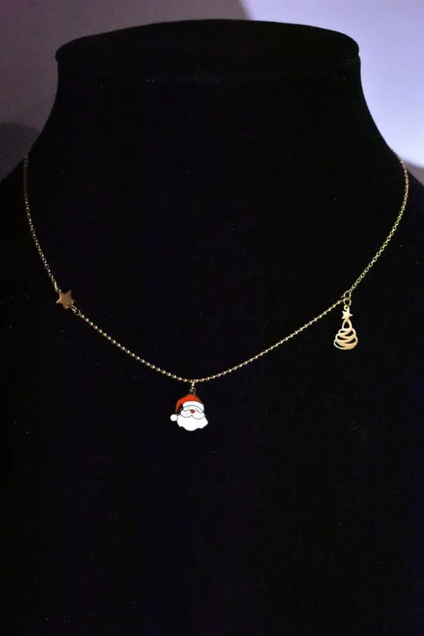 Collier Père Noël Or