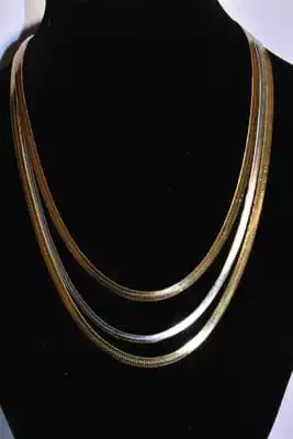 Collier triple collier Or
