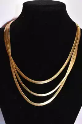 Collier triple collier Or