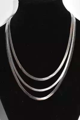 Collier triple collier Argent