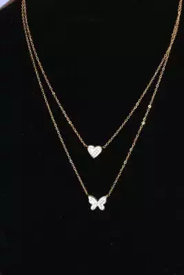 Collier papillon or