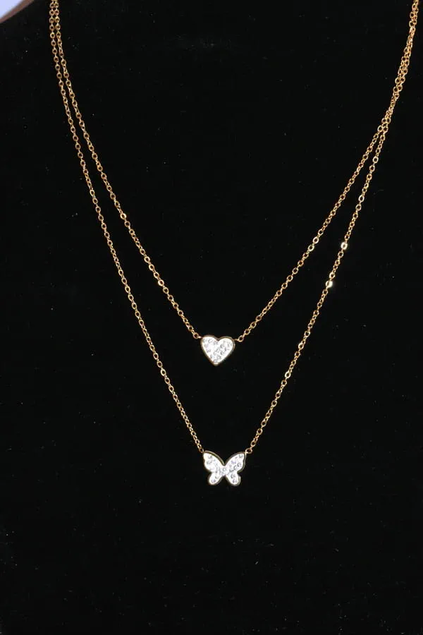 Collier papillon or