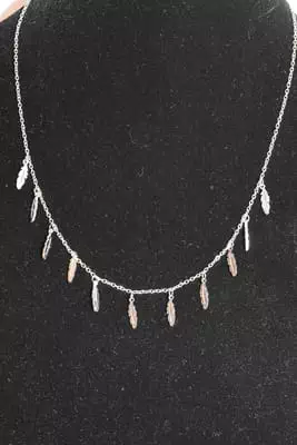 Collier feuille Argent