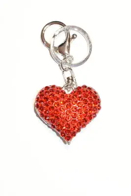 porte-cle coeur multicolore