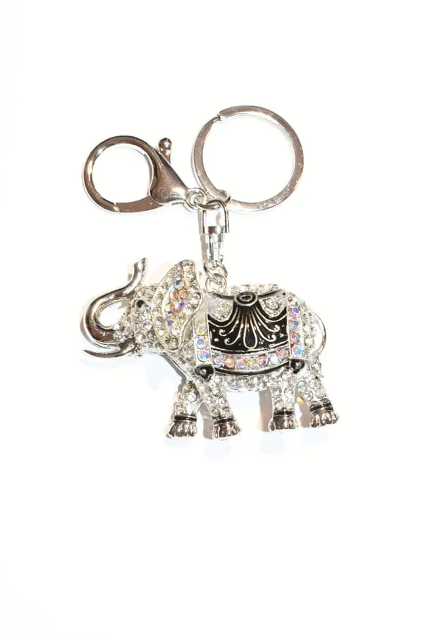 porte-cle éléphant multicolore